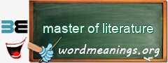 WordMeaning blackboard for master of literature